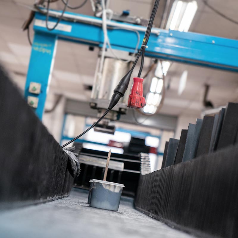 Fertigung Wellenkantengurt