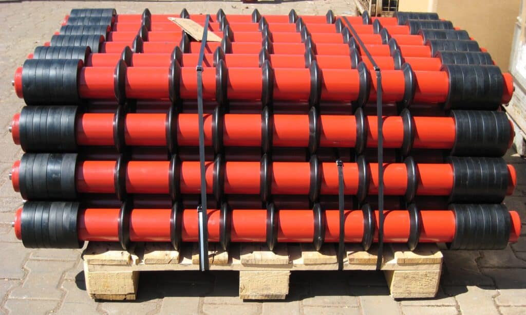 gestapelte Tragrollen